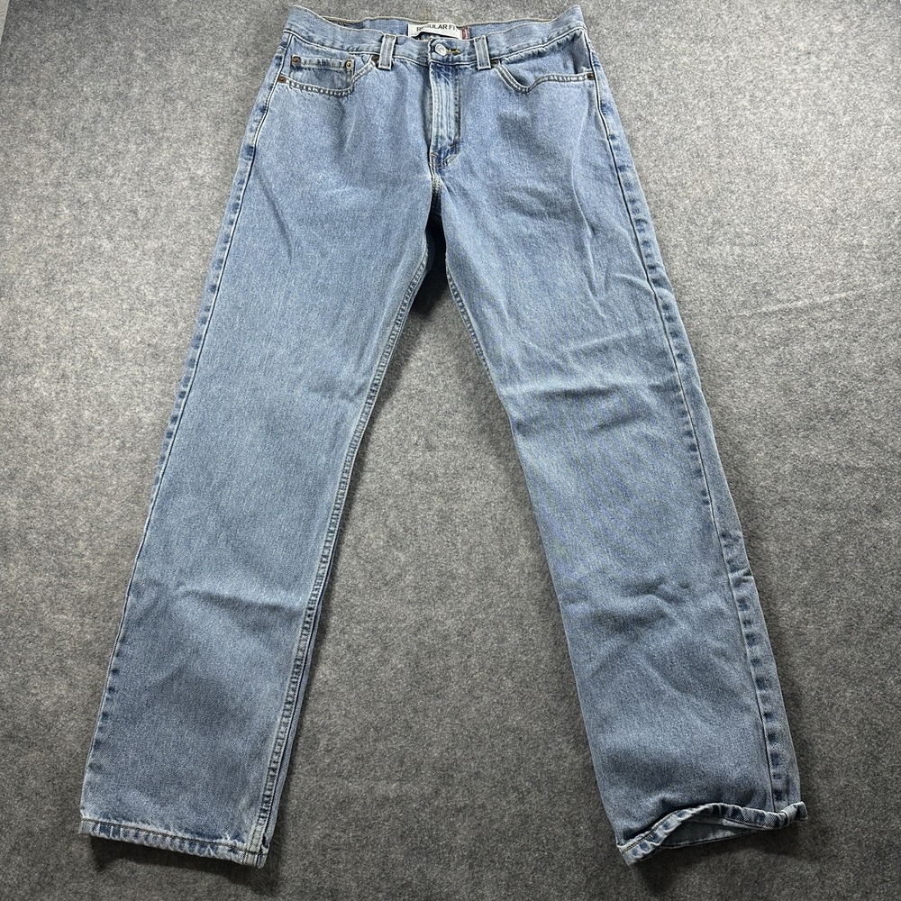 Levi's 505 Regular Fit Jeans Men 32x32 (fits 30x30) Light Wash Straight Leg